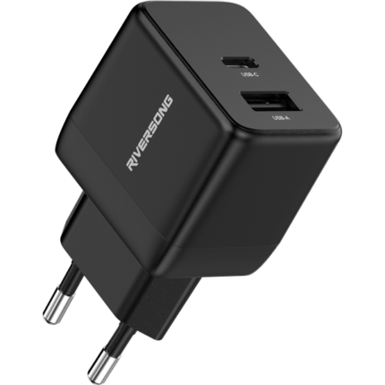 Riversong Travel Adapter PowerKub G20 Pro Dual USB Black