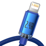Baseus Crystal Shine Series Cable USB to Lightning 2.4A 2m Blue - Image 2