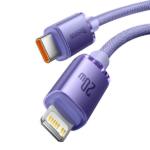 Baseus Crystal Shine Series Cable Type-C to Lightning 20W 1.2m Lilac - Image 3