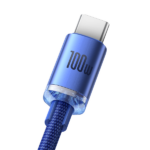 Baseus Crystal Shine Series Cable USB to Type-C 100W 1.2m Blue - Image 3