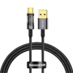 Baseus Explorer Series Auto Power-Off Fast Charging Data Cable USB to Type-C 100W 1m Black