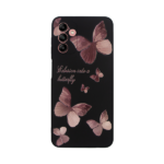 Vivid Silicone Case Samsung Galaxy A04s Butterfly Black/Pink