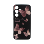 Vivid Silicone Case Samsung Galaxy S24 Butterfly Black/Pink - Image 2