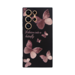 Vivid Silicone Case Samsung Galaxy S24 Ultra Butterfly Black/Pink