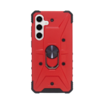 Vivid Ring Rugged Armor Case Samsung Galaxy S24 Red