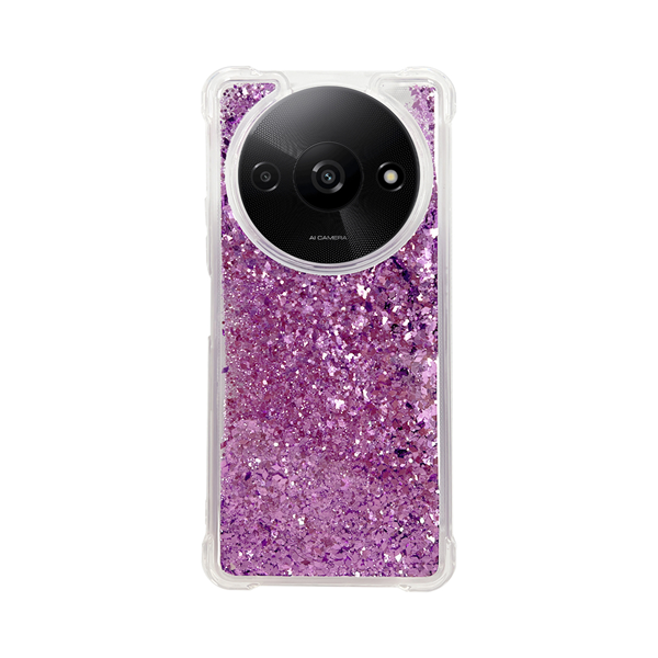 cs-fshn-glt-1-2403005 Vivid Liquid Glitter Case Redmi A3 Purple - Image 1