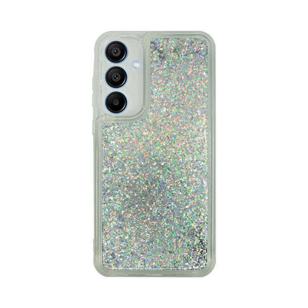 cs-fshn-glt-2-2403007 Vivid Liquid Glitter Case Samsung Galaxy A15 4G/5G Silver - Image 1