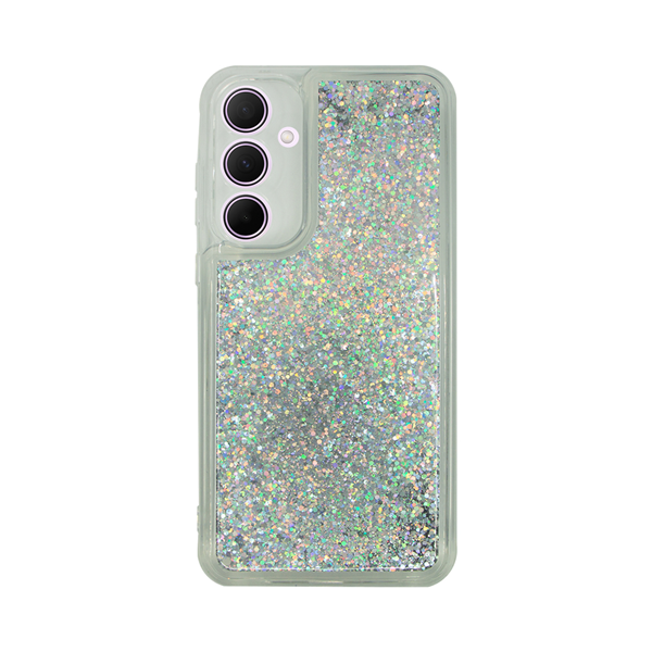 cs-fshn-glt-2-2403009 Vivid Liquid Glitter Case Samsung Galaxy A35 5G Silver - Image 1
