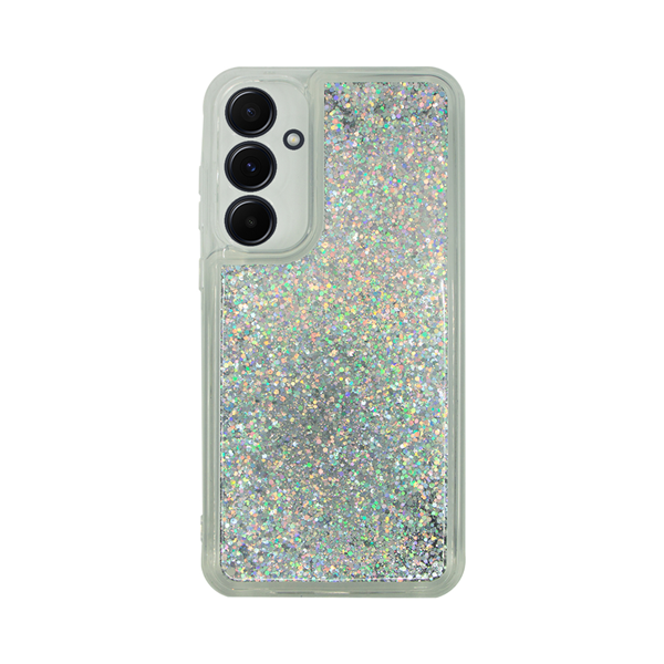 cs-fshn-glt-2-2403010 Vivid Liquid Glitter Case Samsung Galaxy A55 5G Silver - Image 1