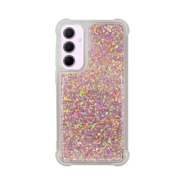 cs-fshn-glt-3-2403007 Vivid Liquid Glitter Case Samsung Galaxy A35 5G Rose Gold - Image 1