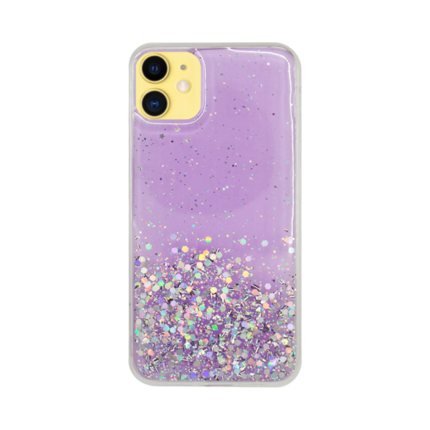 Vivid Liquid Glitter Case Apple iPhone 11 Purple/Multicolor