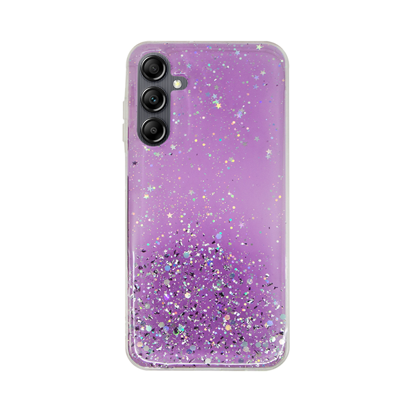 cs-fshn-glt-6-2403009 Vivid Liquid Glitter Case Samsung Galaxy A14 4G/5G Purple/Multicolor - Image 1