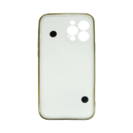 Vivid Silicone Case Pearl Chain Holder Apple iPhone 13 Pro White/Gold - Image 3