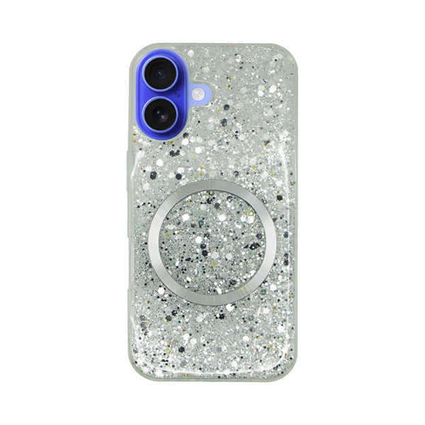 cs-mgs-glt-1-2409001 Vivid Magsafe Glitter Case Apple iPhone 16 Silver - Image 1