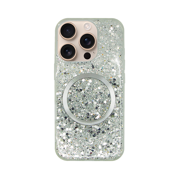 cs-mgs-glt-1-2409002 Vivid Magsafe Glitter Case Apple iPhone 16 Pro Silver - Image 1
