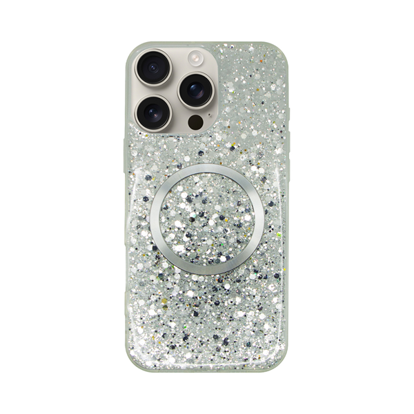 cs-mgs-glt-1-2409003 Vivid Magsafe Glitter Case Apple iPhone 16 Pro Max Silver - Image 1