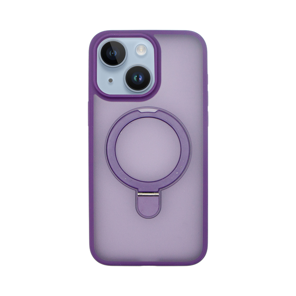cs-mgs-pc-1-2403003 Vivid Magsafe Ring Stand PC Case Apple iPhone 15 Plus Purple - Image 1