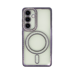 Vivid Magsafe Strass and Glitter Case Samsung Galaxy S24 Purple