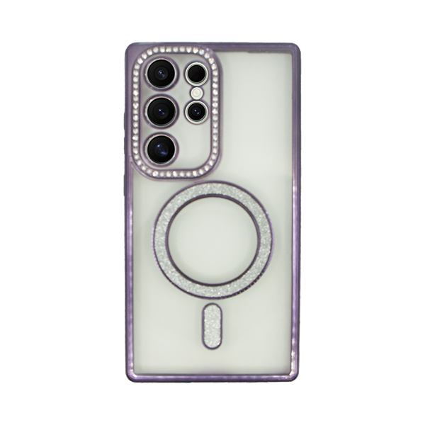 cs-mgs-tr-1-2403011 Vivid Magsafe Strass and Glitter Case Samsung Galaxy S24 Ultra Purple - Image 1