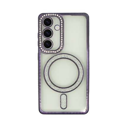 Vivid Magsafe Strass and Glitter Case Samsung Galaxy S24+ Purple