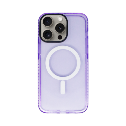 Vivid Magsafe Silicone Case Apple iPhone 15 Pro Max Purple