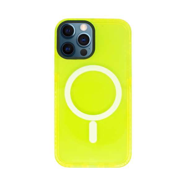 cs-mgs-tr-3-2403001 Vivid Magsafe Silicone Case Apple iPhone 12/12 Pro Yellow - Image 1