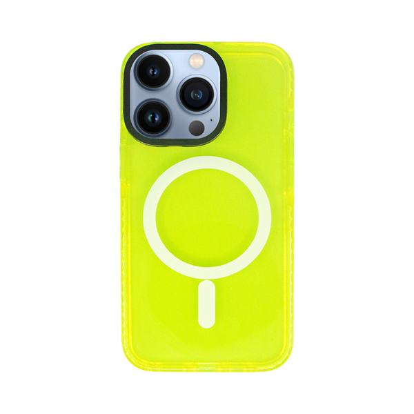 cs-mgs-tr-3-2403003 Vivid Magsafe Silicone Case Apple iPhone 13 Pro Yellow - Image 1