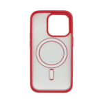 Vivid Magsafe Silicone Case Apple iPhone 12/12 Pro Transparent/Red - Image 3