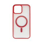 Vivid Magsafe Silicone Case Apple iPhone 13 Pro Max Transparent/Red - Image 2