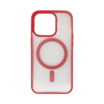 Vivid Magsafe Silicone Case Apple iPhone 14 Pro Transparent/Red - Image 2