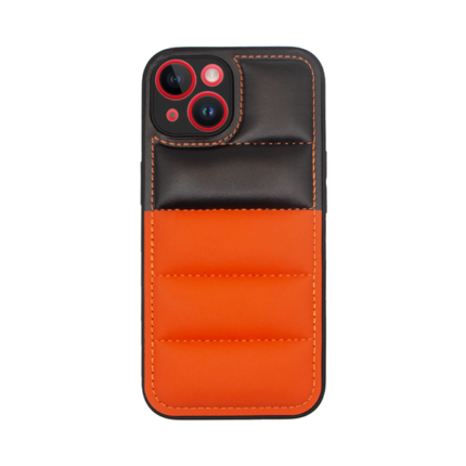 Vivid Puffer Back Cover Apple iPhone 15 Orange/Black