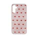 Vivid Heart Glitter Case Samsung Galaxy A04s Clear/Red - Image 2