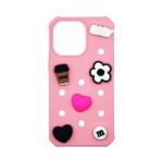 Vivid Silicone Pins Case Apple iPhone 13 Pro Pink - Image 2