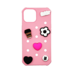 Vivid Silicone Pins Case Apple iPhone 15 Pink - Image 2