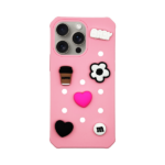 Vivid Silicone Pins Case Apple iPhone 15 Pro Max Pink