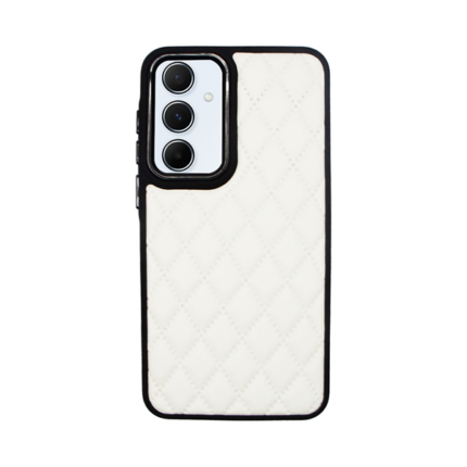 Vivid Diamond Shape PU Leather Case Samsung Galaxy A55 5G White