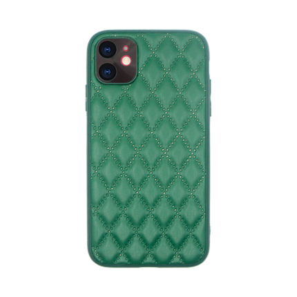 Vivid Diamond Shape PU Leather Case Apple iPhone 11 Green