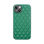 Vivid Diamond Shape PU Leather Case Apple iPhone 14 Green