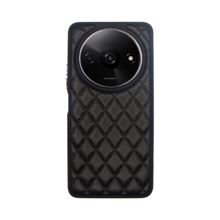 Vivid Diamond Shape PU Leather Case Redmi A3 Black