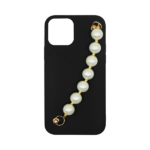 Vivid Silicone Case Pearl Chain Apple iPhone 12/12 Pro Black - Image 2