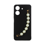 Vivid Silicone Case Pearl Chain Redmi 13C Black - Image 2