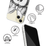 Disney Case Apple iPhone 15 Plus Minnie Partial Print Sketch Transparent - Image 2