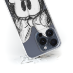 Disney Case Apple iPhone 15 Pro Minnie Partial Print Sketch Transparent - Image 3