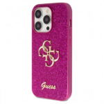 Guess Fixed Glitter 4G Logo Silicone Case Apple iPhone 15 Pro Purple - Image 2