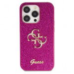 Guess Fixed Glitter 4G Logo Silicone Case Apple iPhone 15 Pro Purple - Image 3