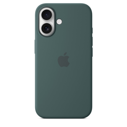 Apple iPhone 16 Silicone Case with MagSafe Lake Green