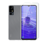 Vivid Set TPU Case + Tempered Glass TCL 40R 5G Transparent