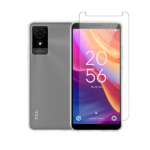 Vivid Set Gelly Case Transparent + Tempered Glass TCL 501