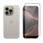 Vivid Set Gelly Case + Full Face Tempered Glass Apple iPhone 16 Pro Black