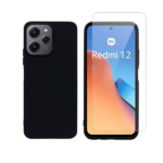 Vivid Set Silicone Matte Case + Tempered Xiaomi Redmi 12 Black